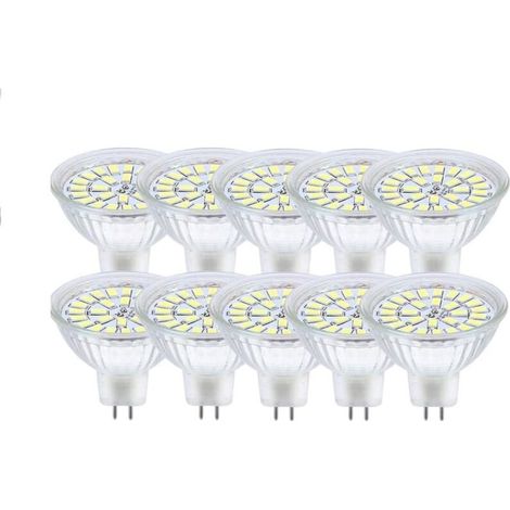YMYNY GU5.3 LED-Lampe, Kaltweiß 6000K, MR16 LED 12V, 3W, Entspricht 30W Halogen, Nicht dimmbare LED-Spotlampen, 10 Stück [Energieklasse F] (1/4)