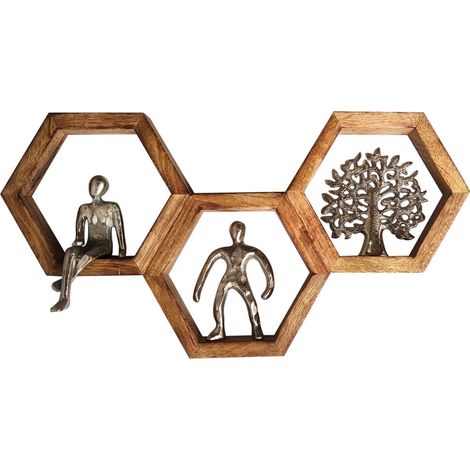 Wanddekorationsfiguren und dekorativer Baum im Bohème-Stil für Zuhause oder Büro