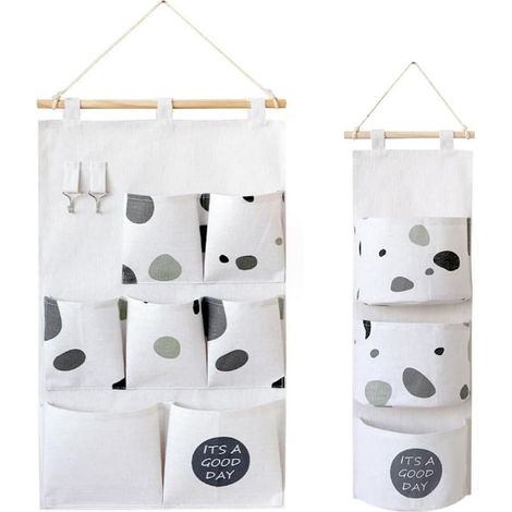Sac de Rangement Suspendu,Tissu Porte à Suspendre Rangement Tissu Mural Placard Murale Rangement Chambre (1/5)