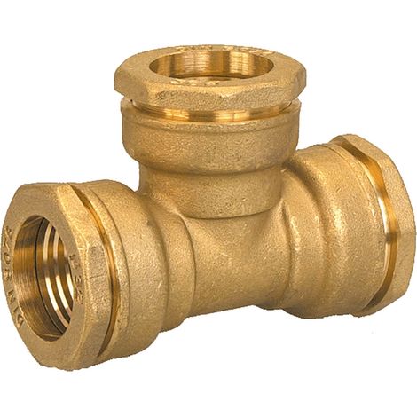 Té laiton égal compression ACS PE Ø25