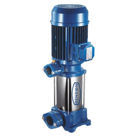 Renson – Pompe centrifuge multicellulaire verticale 1,85 kW – Débit max 8,5 bar – Corps acier AISI 304 – Pour eaux propres non chargées (1/2)
