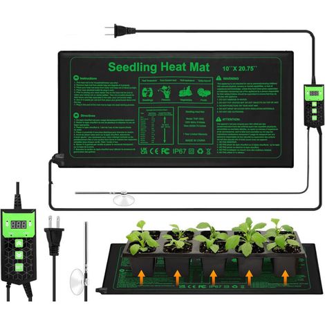 Tapis Chauffant pour Plantes avec Thermostat pour semis, Animaux domestiques et Reptiles,Tapis Chauffant pour la Germination et la régulation de la température, sûr et Durable (1/5)