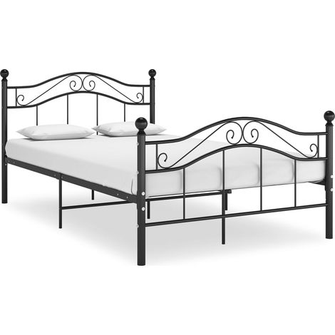 Bett Schwarz Metall 120x200 cm
