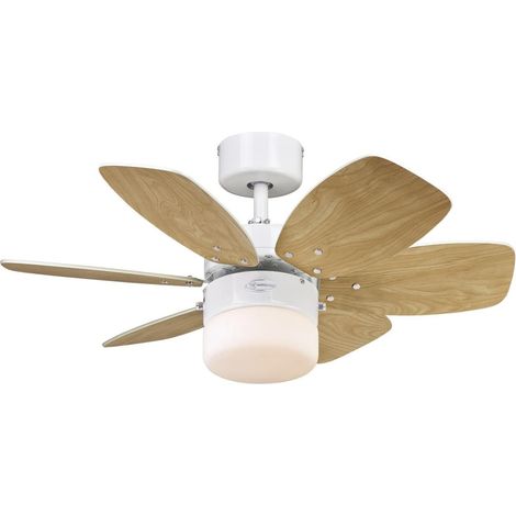 Ceiling Fan Flora Royale White with Light & Pull Cords