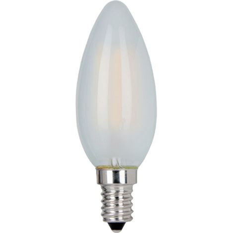 Alcapower Lampadina LED Oliva C35 Vetro Frost 4W E14 540lm 3000K Luce Calda 360° - Efficienza Energetica Classe D - Durata 25000 Ore Alta Qualità