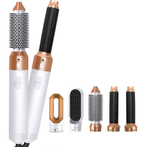Sèche-cheveux Coiffant 5-en-1 Klack Volume Ondulation Lissage Blanc Doré (1/4)