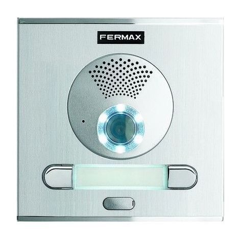 FERMAX 40008  Placa CITY S1 CP201 DUOX PLUS en aluminio anodizado para viviendas, apertura de la puerta, llamada a conserje