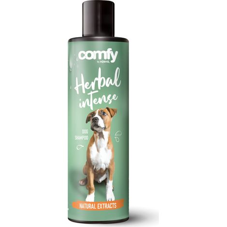 Champú herbal para perros, suavizante y calmante para piel y pelaje, 250 ml.