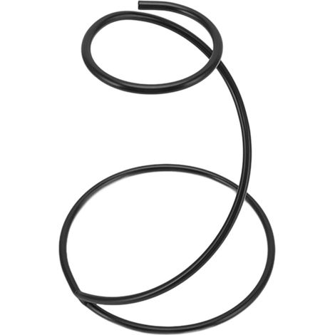 Porta-goccia per caffè, in metallo nero, indeformabile, a spirale.