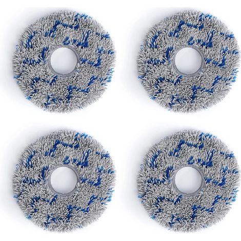 4x Gray Stripe Washable Mop - DEEBOT X1 Series,Suitable for Ecovacs T10/X1 (OMNI/TURBO) wipes (1/5)