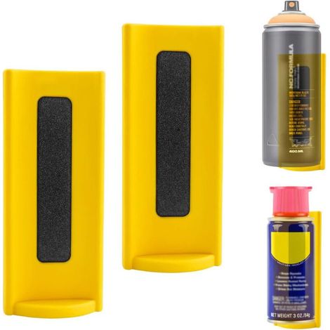 Lot de 2 supports magnétiques pour aérosols, supports muraux pour boîte à outils, garage, atelier (1/4)