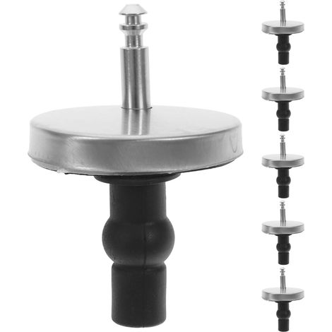 Lot De 6 Charnières De Rechange Pour Abattant De Wc Argentées (1/5)