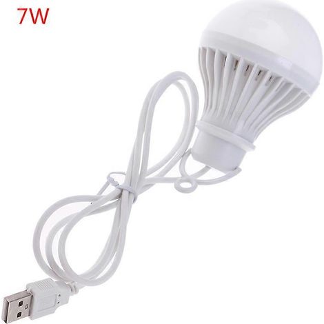 1 lanterne portable 3W/5W/7W, lampe de camping USB, outil multifonction pour le camping en extérieur