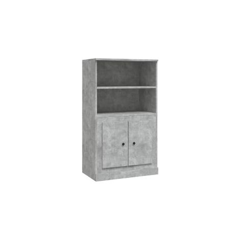 Buffet haut gris béton 60x35,5x103,5 bois d'ingénierie (1/5)
