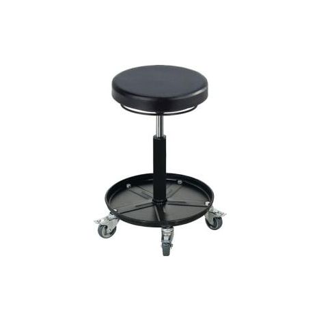Tabouret de montage avec dossier en mousse PU noir Hauteur d'assise 420-545mm MEY (1/3)