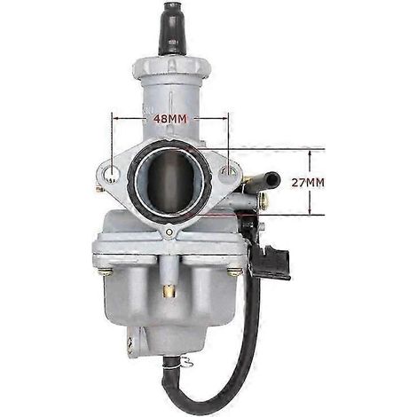 Carburateur compatible avec moto, compatible avec Keihin Pz27 27 mm, Honda 125 cm³, câble de démarreur manuel, starter, quad 150, 200, 250, 300 cm³, karting, moto cross (1/2)