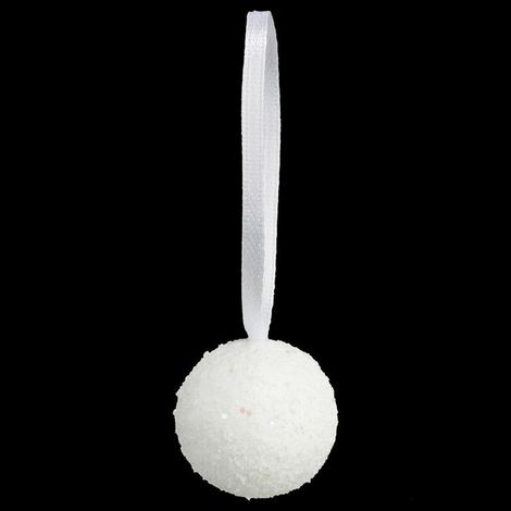 Lot de 10 Boules de Noël "Polaire" 6cm Blanc