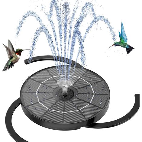 Fontaine Solaire 3,5 W Flottante Pompe Solaire pour Étang Piscine Jardin Bassin avec 4 Modes de Pulvérisation (1/5)