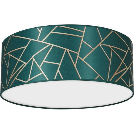 Plafonnier Ziggy Milagro vert tissu Ø40cm 2xE27 IP20 (1/5)