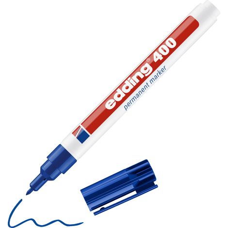 edding 400 Marqueur permanent blister de 1 bleu (1/5)