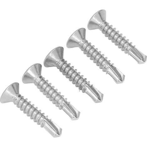 Vis 200 pièces, tête fraisée cruciforme, autoforeuses, inox 410, 25 mm, M4.2-18 (1/5)