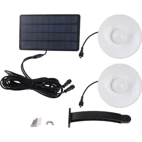 Ortviai Suspension Solaire Extérieure IP65 avec 2 Lampes LED 3000K, Panneau Réglable 180°, Éclairage Crépusculaire pour Jardin, Terrasse et Balcon (1/5)
