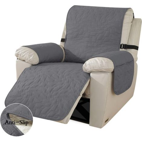 Recliner chair cover, waterproof cover for single sofa, recliner chair cover (grey) (1/5)