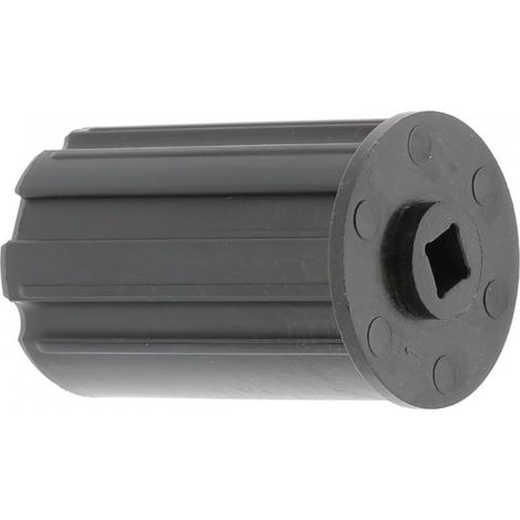 Embout de tube de volet roulant octogonal en PVC noir Fenêtre Sortie Baie vitrée Store, pour tube sortie carré de 8 mm (1/2)