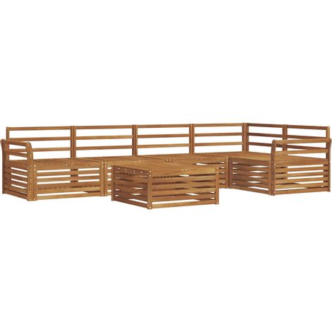 Outdoor-Sofagarnitur 6 pcs Natur vidaXL