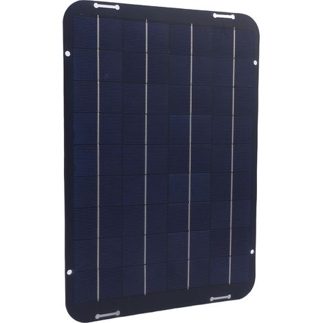 Coffret Module Solaire 18V 12W Silicium Polycristallin Module Photovoltaïque Rechargeur de Batterie pour Voiture Serre Abri Maison (1/5)