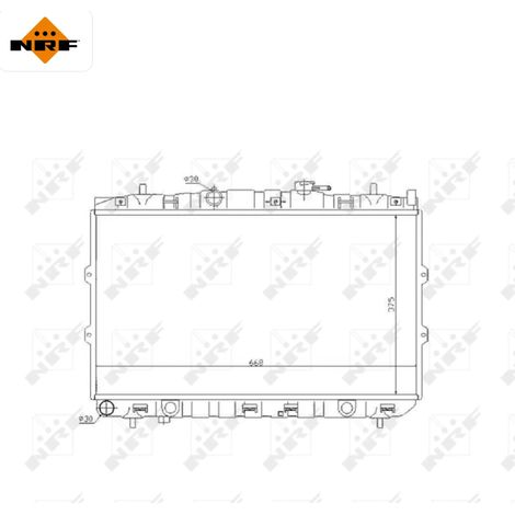 Radiateur, refroidissement du moteur NRF 53819 KIA 253102F000 253102F040