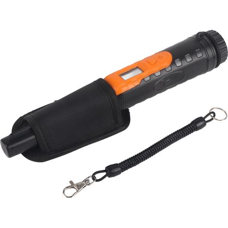 Détecteur de métaux portatif étanche noir - 3 modes d'alarme haute sensibilité, pointeur de métal manuel portable (1/5)