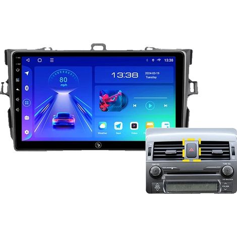 Autoradio, touchscreen, compatibilità multi-dispositivo, compatibile con Toyota Corolla Auris E140 E150, A4 2+64 Corolla (1/2)