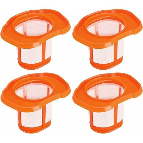 Pack of 4 replacement filters HHVKF10 compatible with the Black + Decker handheld vacuum cleaner, for models HHVK320J10, HHVK515J00FF, HHVK515JP07 (1/4)