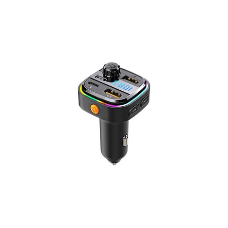 Adattatore per auto con trasmettitore FM Bluetooth 5.4, radio wireless da 45 W, adattatore musicale con schermo LED, chiamate in vivavoce e supporto per chiavetta USB. (1/4)
