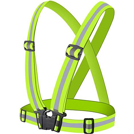 Gilet réfléchissant unisexe avec bande de sécurité laser ajustable pour la course, le vélo et la marche nocturnes. (1/5)