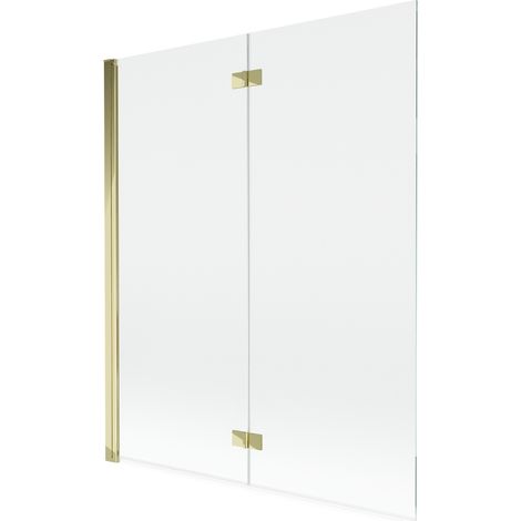 Mexen Mist pare-douche à 2 volets gauche 140 x 150 cm, transparent, doré - 8A9-140-002-50-00-L (1/5)