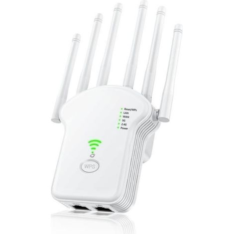 Répéteur WiFi - - 1200Mbps - Double Bande 5.8GHz & 2.4GHz - 5 Modes de Travail - Antenne Externe. (1/4)