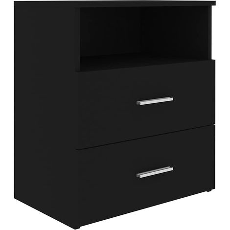 Maison Exclusive - Comodino Nero 50x32x60 cm (1/5)