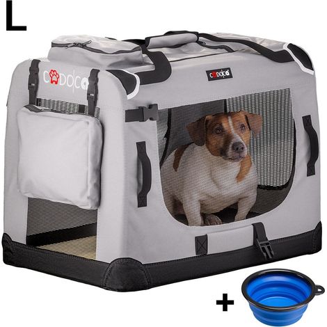 Hundetragetasche Aus Stoff Grau Gr E L 70 X 52 X 50 Cm