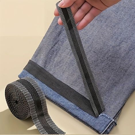 BelleRise - Ruban thermocollant pour ourlet de pantalon – 5 mètres – Bande de tissu à repasser (sans découpe) – Ruban de finition (1/5)
