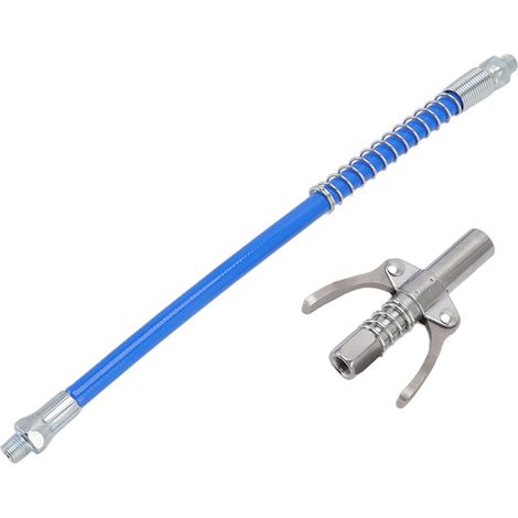 Raccord pour graisseur électrique manuel haute pression, buse à huile à double verrouillage, tuyau de 30,5 cm, filetage mâle G1/8 type A, 9 x 6 x 1,8 cm / 3,5 x 2,4 x 0,7 po