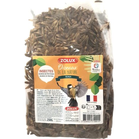 Insectes séchés 250 g pour oiseaux - zolux (1/2)