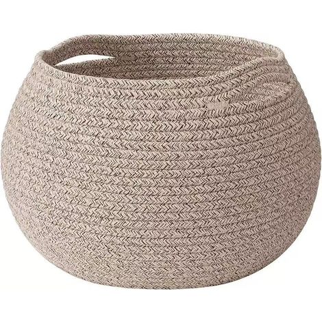 Cesta de Almacenamiento Boho Grande - Cesta Decorativa para Ropa, Juguetes y Varios, Cesta de Estantería para Hogar Marrón Floreado