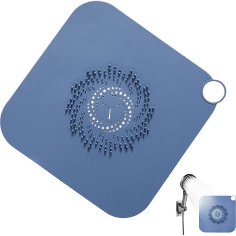 Filtre à cheveux pour douche - Grille d'évacuation de 28 cm pour cheveux Filtre en filet souple avec fonction anti-obstruction, réutilisable, facile à retirer, empêche les obstructions, idéal pour la (1/5)