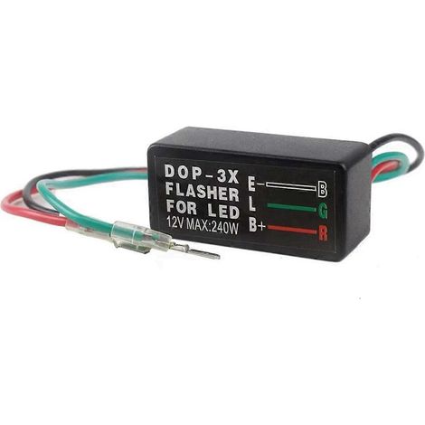 Relais clignotant électronique LED 12A à 3 câbles pour voitures et motos. (1/5)