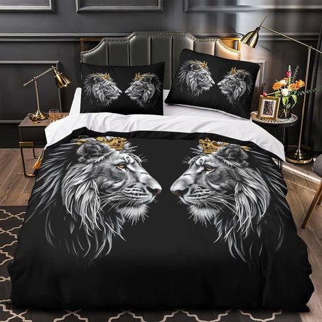Parure de lit Lion 3D Microfibre Chambre Ado - Single(140x200cm) (1/5)