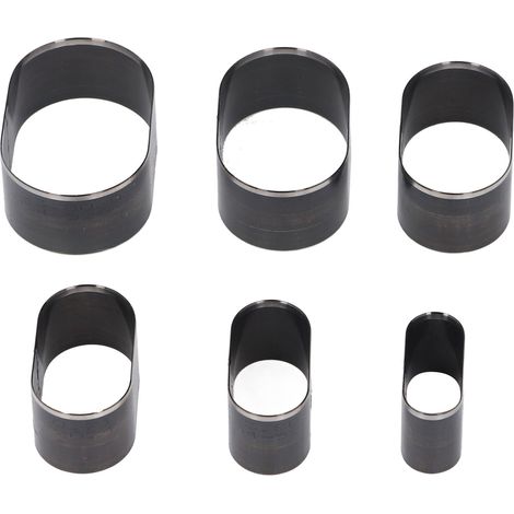 Lot de 6 poinçons à cuir ovales acier alliage 35 40 45 50 55 60 mm grand diamètre pour découpe (1/5)