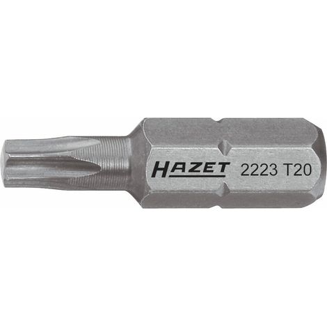 HAZET Bit 2223-T6 Sechskant massiv 6,3 (1/4 Zoll) Innen TX Profil T6 (1/4)