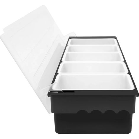 Contenedor de ingredientes, gran capacidad, material resistente, negro. (1/2)
